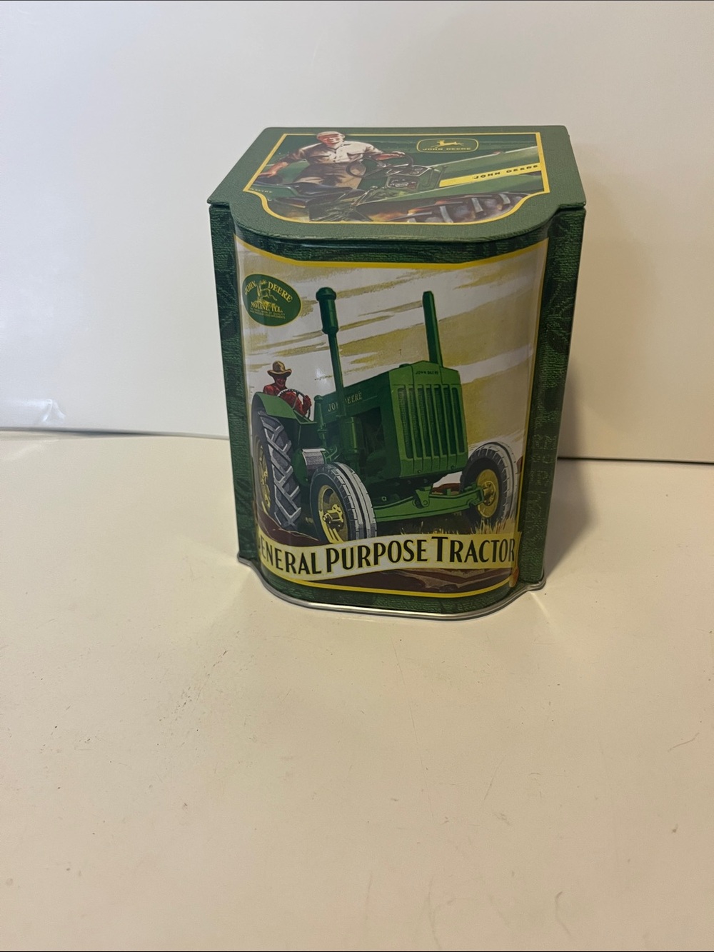 John Deere Tractor Tin Canister Lid General Purpose Model D GP